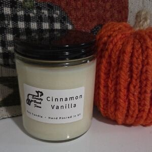 New Cinnamon Vanilla Soy Wax Candle Handmade